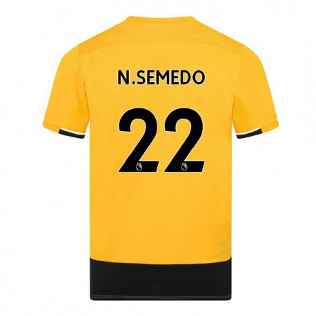 Kandiny Damen Nelson Semedo #22 Gelb Schwarz Heimtrikot Trikot 2022/23 T-Shirt