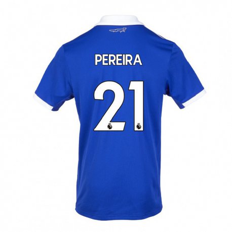 Kandiny Damen Ricardo Pereira #21 Blau Weiss Heimtrikot Trikot 2022/23 T-Shirt