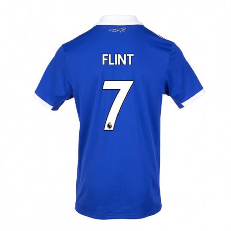 Kandiny Damen Natasha Flint #7 Blau Weiss Heimtrikot Trikot 2022/23 T-shirt