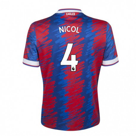 Kandiny Damen Leigh Nicol #4 Rot Blau Heimtrikot Trikot 2022/23 T-shirt