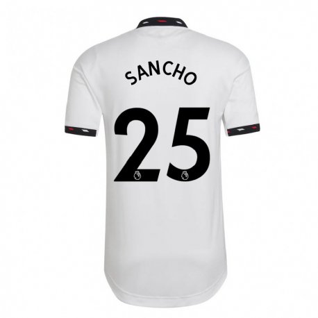 Kandiny Damen Jadon Sancho #25 Weiß Auswärtstrikot Trikot 2022/23 T-Shirt