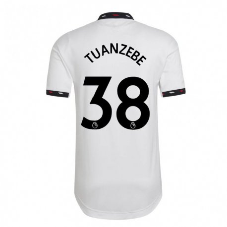 Kandiny Damen Axel Tuanzebe #38 Weiß Auswärtstrikot Trikot 2022/23 T-Shirt