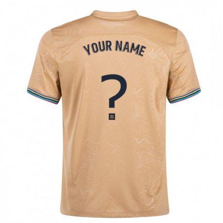 Kandiny Damen Ihren Namen #0 Gold Auswärtstrikot Trikot 2022/23 T-shirt