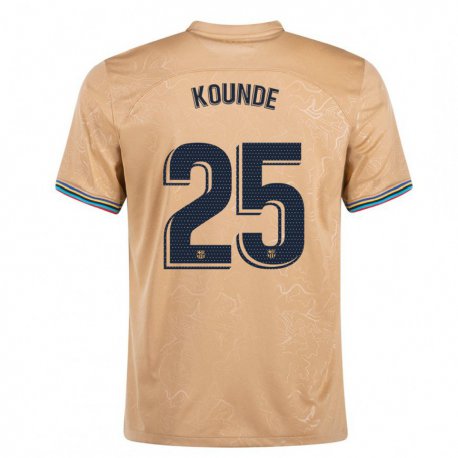 Kandiny Damen Jules Kounde #25 Gold Auswärtstrikot Trikot 2022/23 T-shirt