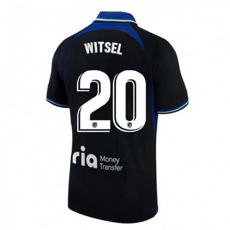 Kandiny Damen Axel Witsel #20 Schwarz Weiß Blau Auswärtstrikot Trikot 2022/23 T-shirt