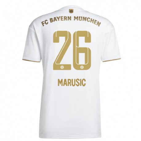 Kandiny Damen Gabriel Marusic #26 Weißes Gold Auswärtstrikot Trikot 2022/23 T-shirt