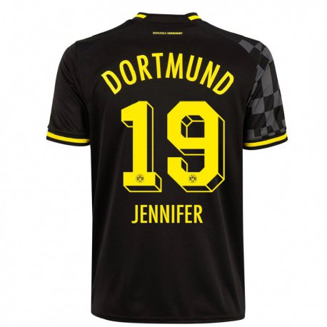 Kandiny Damen Gutierrez Bermejo Jennifer #19 Schwarz Auswärtstrikot Trikot 2022/23 T-shirt