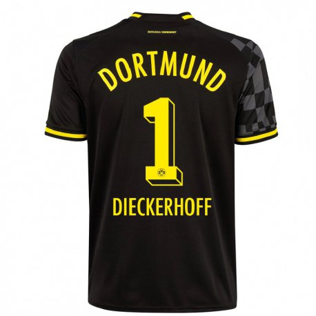 Kandiny Damen Max Dieckerhoff #1 Schwarz Auswärtstrikot Trikot 2022/23 T-shirt