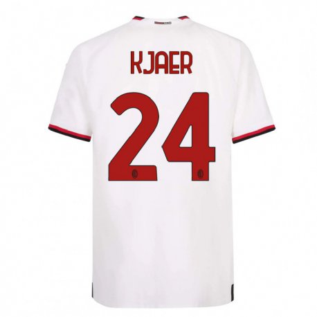 Kandiny Damen Simon Kaer #24 Weiß Rot Auswärtstrikot Trikot 2022/23 T-shirt