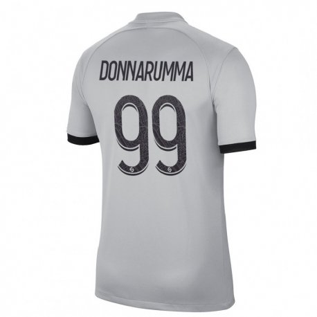 Kandiny Damen Gianluigi Donnarumma #99 Grau Auswärtstrikot Trikot 2022/23 T-shirt