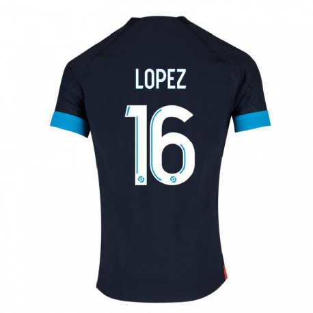 Kandiny Damen Pau Lopez #16 Schwarz Olympia Auswärtstrikot Trikot 2022/23 T-shirt