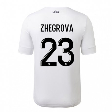 Kandiny Damen Edon Zhegrova #23 Weiß Purpur Auswärtstrikot Trikot 2022/23 T-shirt