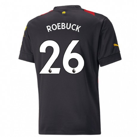 Kandiny Damen Ellie Roebuck #26 Schwarz Rot Auswärtstrikot Trikot 2022/23 T-shirt