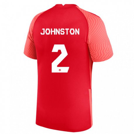 Kandiny Kinder Kanadische Alistair Johnston #2 Rot Heimtrikot Trikot 22-24 T-shirt