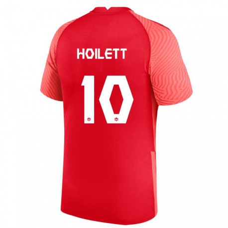 Kandiny Kinder Kanadische David Junior Hoilett #10 Rot Heimtrikot Trikot 22-24 T-shirt