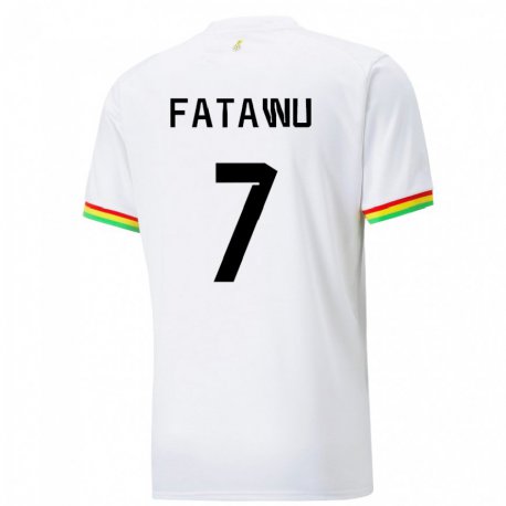 Kandiny Kinder Ghanaische Issahaku Fatawu #7 Weiß Heimtrikot Trikot 22-24 T-shirt