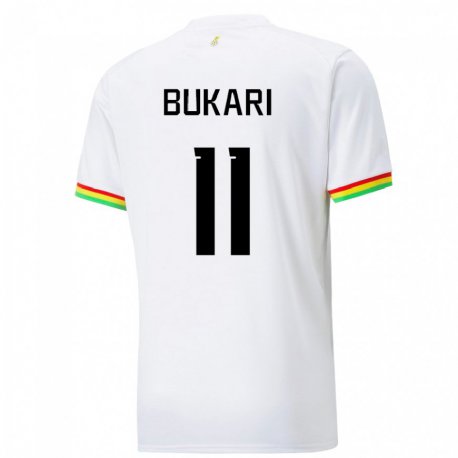 Kandiny Kinder Ghanaische Osman Bukari #11 Weiß Heimtrikot Trikot 22-24 T-shirt