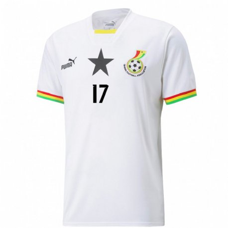 Kandiny Kinder Ghanaische Abdul-rahman Baba #17 Weiß Heimtrikot Trikot 22-24 T-shirt
