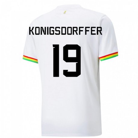 Kandiny Kinder Ghanaische Ransford-yeboah Konigsdorffer #19 Weiß Heimtrikot Trikot 22-24 T-shirt