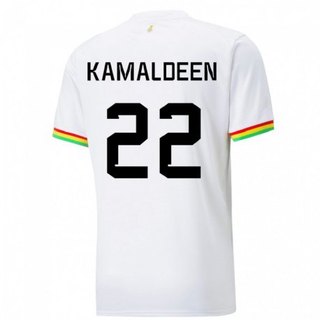Kandiny Kinder Ghanaische Kamaldeen Sulemana #22 Weiß Heimtrikot Trikot 22-24 T-shirt