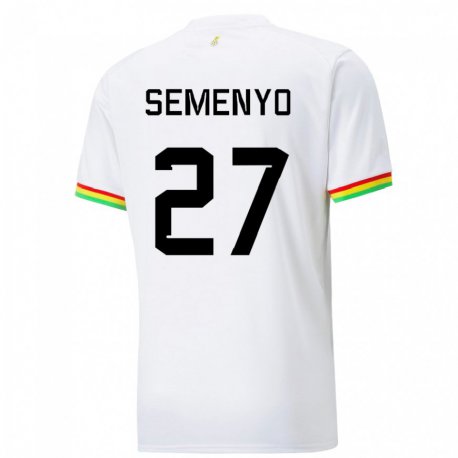 Kandiny Kinder Ghanaische Antoine Semenyo #27 Weiß Heimtrikot Trikot 22-24 T-shirt