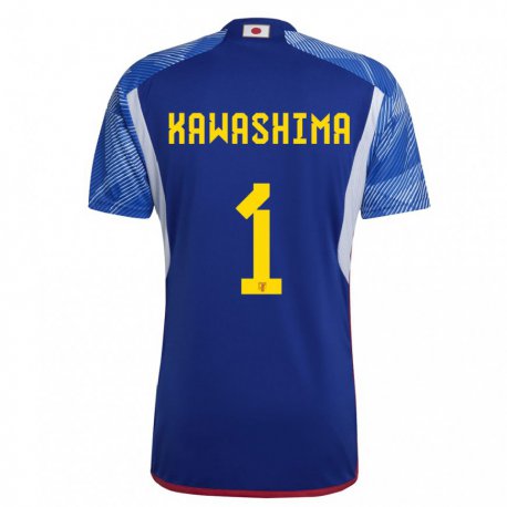Kandiny Kinder Japanische Eiji Kawashima #1 Königsblau Heimtrikot Trikot 22-24 T-shirt