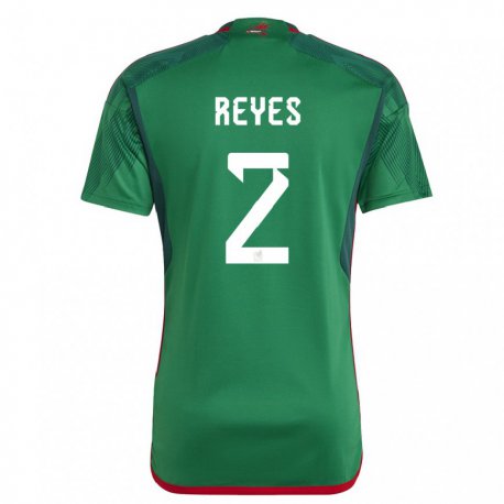 Kandiny Kinder Mexikanische Luis Reyes #2 Grün Heimtrikot Trikot 22-24 T-shirt