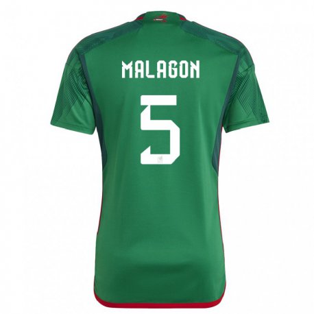 Kandiny Kinder Mexikanische Luis Malagon #5 Grün Heimtrikot Trikot 22-24 T-shirt