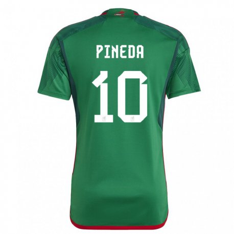 Kandiny Kinder Mexikanische Orbelin Pineda #10 Grün Heimtrikot Trikot 22-24 T-shirt