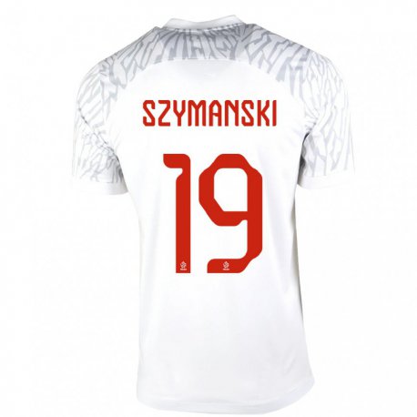 Kandiny Kinder Polnische Sebastian Szymanski #19 Weiß Heimtrikot Trikot 22-24 T-shirt