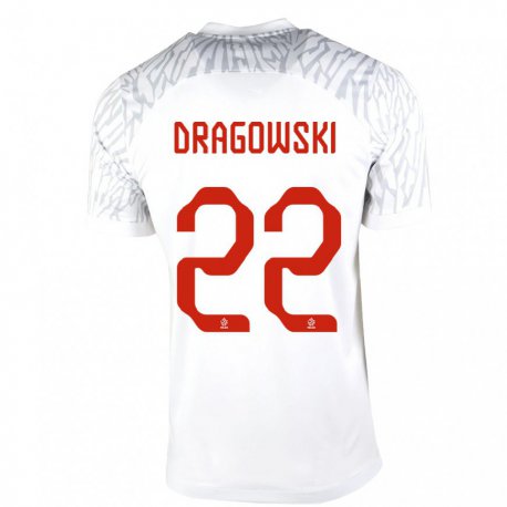 Kandiny Kinder Polnische Bartlomiej Dragowski #22 Weiß Heimtrikot Trikot 22-24 T-shirt