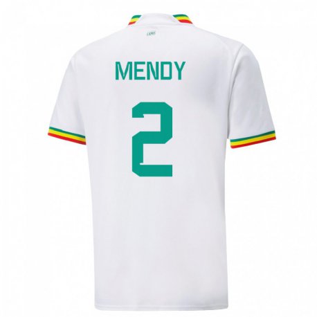 Kandiny Kinder Senegalesische Formose Mendy #2 Weiß Heimtrikot Trikot 22-24 T-shirt