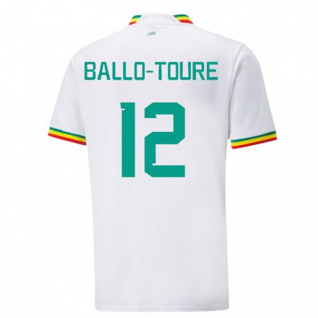Kandiny Kinder Senegalesische Fode Ballo-toure #12 Weiß Heimtrikot Trikot 22-24 T-shirt