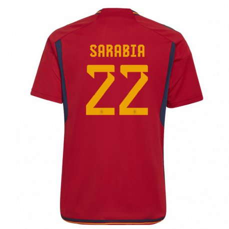 Kandiny Kinder Spanische Pablo Sarabia #22 Rot Heimtrikot Trikot 22-24 T-shirt