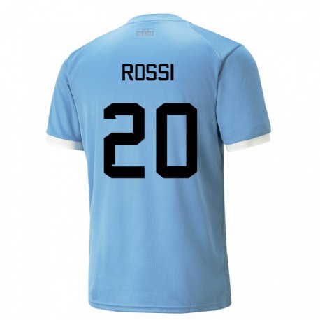 Kandiny Kinder Uruguayische Diego Rossi #20 Blau Heimtrikot Trikot 22-24 T-shirt