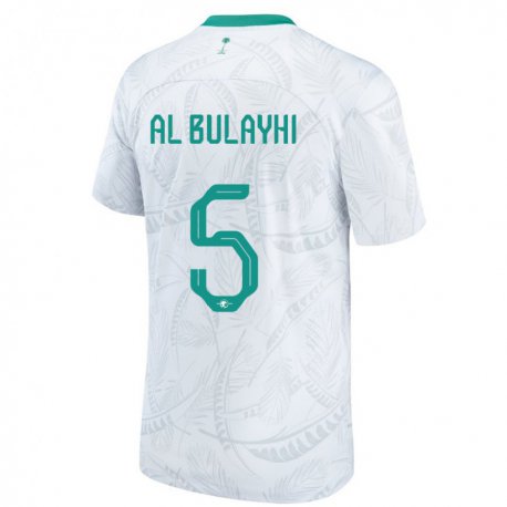 Kandiny Kinder Saudi-arabische Ali Al Bulayhi #5 Weiß Heimtrikot Trikot 22-24 T-shirt
