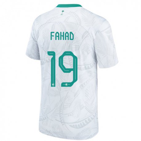 Kandiny Kinder Saudi-arabische Fahad Al Muwallad #19 Weiß Heimtrikot Trikot 22-24 T-shirt