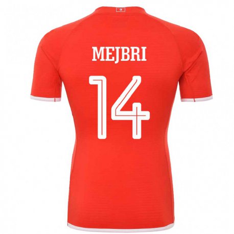Kandiny Kinder Tunesische Hannibal Mejbri #14 Rot Heimtrikot Trikot 22-24 T-shirt