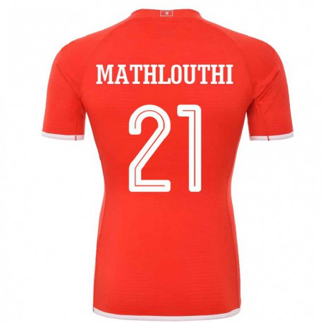 Kandiny Kinder Tunesische Hamza Mathlouthi #21 Rot Heimtrikot Trikot 22-24 T-shirt