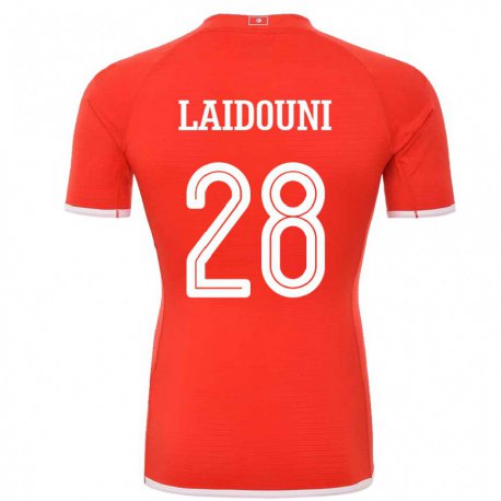 Kandiny Kinder Tunesische Aissa Laidouni #28 Rot Heimtrikot Trikot 22-24 T-shirt