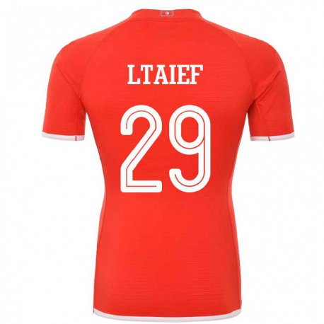 Kandiny Kinder Tunesische Sayfallah Ltaief #29 Rot Heimtrikot Trikot 22-24 T-shirt