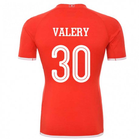 Kandiny Kinder Tunesische Yann Valery #30 Rot Heimtrikot Trikot 22-24 T-shirt
