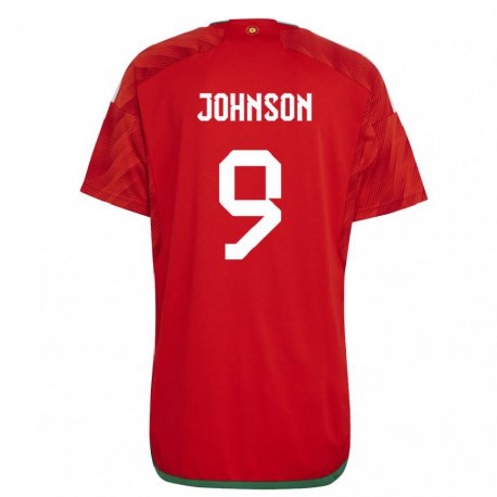 Kandiny Kinder Walisische Brennan Johnson #9 Rot Heimtrikot Trikot 22-24 T-shirt