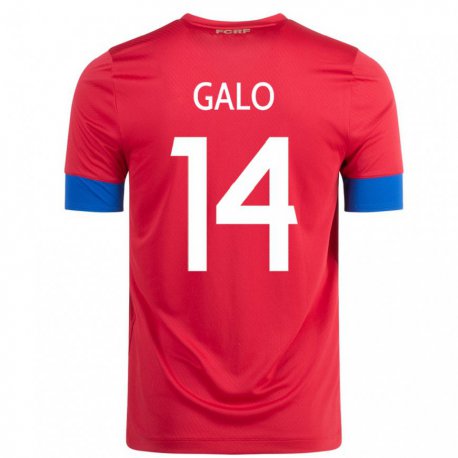 Kandiny Kinder Costa-ricanische Orlando Galo #14 Rot Heimtrikot Trikot 22-24 T-shirt