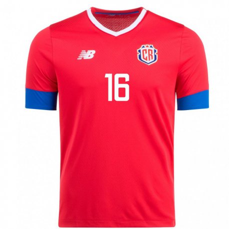 Kandiny Kinder Costa-ricanische Aaron Suarez #16 Rot Heimtrikot Trikot 22-24 T-shirt