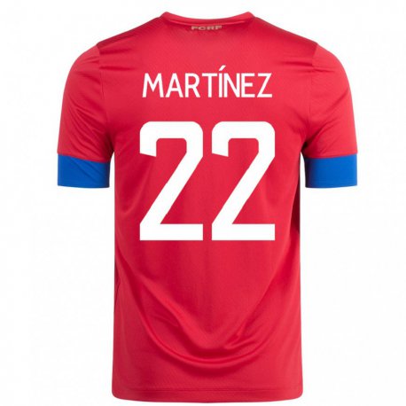 Kandiny Kinder Costa-ricanische Carlos Martinez #22 Rot Heimtrikot Trikot 22-24 T-shirt