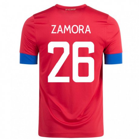 Kandiny Kinder Costa-ricanische Alvaro Zamora #26 Rot Heimtrikot Trikot 22-24 T-shirt