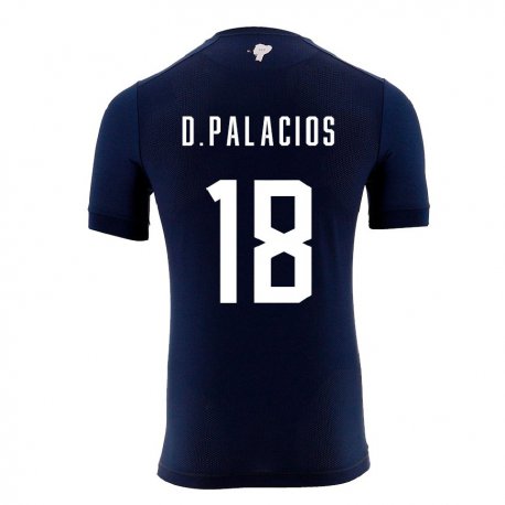 Kandiny Kinder Ecuadorianische Diego Palacios #18 Marineblau Auswärtstrikot Trikot 22-24 T-shirt