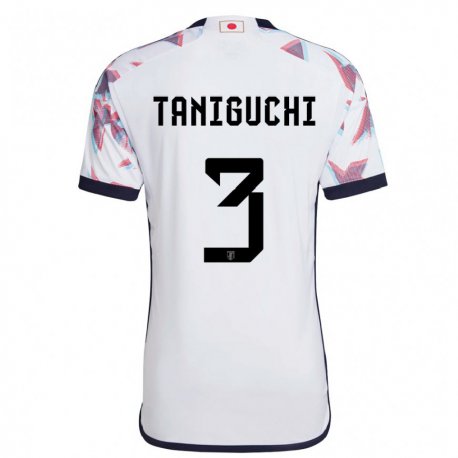 Kandiny Kinder Japanische Shogo Taniguchi #3 Weiß Auswärtstrikot Trikot 22-24 T-shirt
