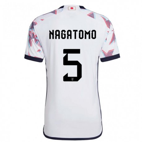Kandiny Kinder Japanische Yuto Nagatomo #5 Weiß Auswärtstrikot Trikot 22-24 T-shirt